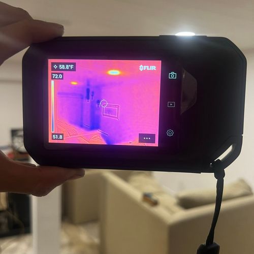 Use of infrared camera to find hidden leak.