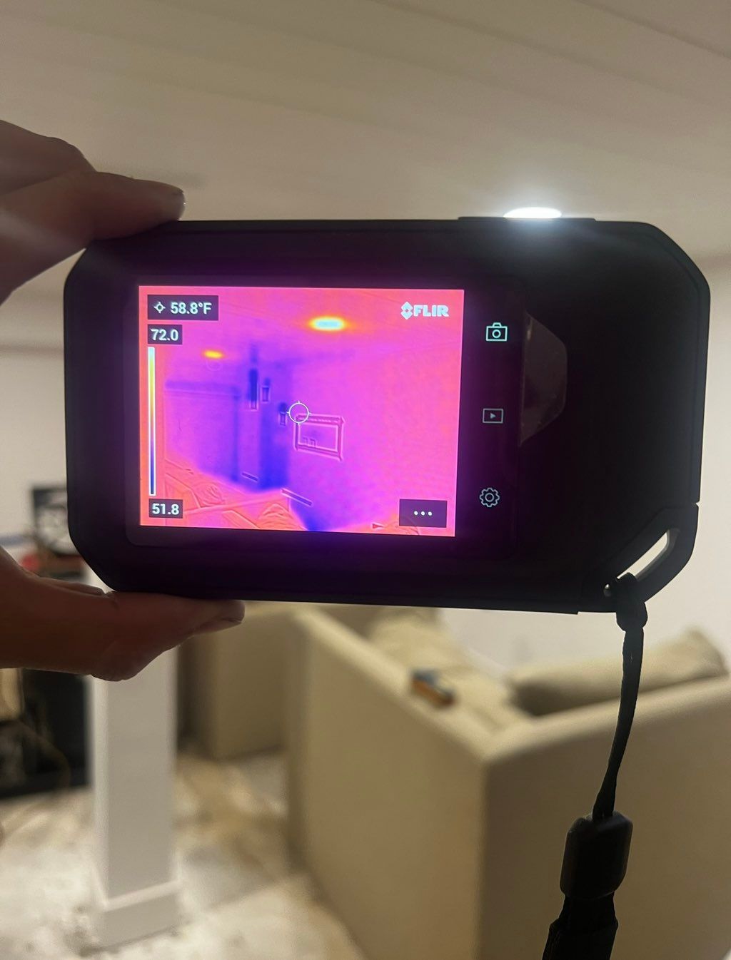 Use of infrared camera to find hidden leak.