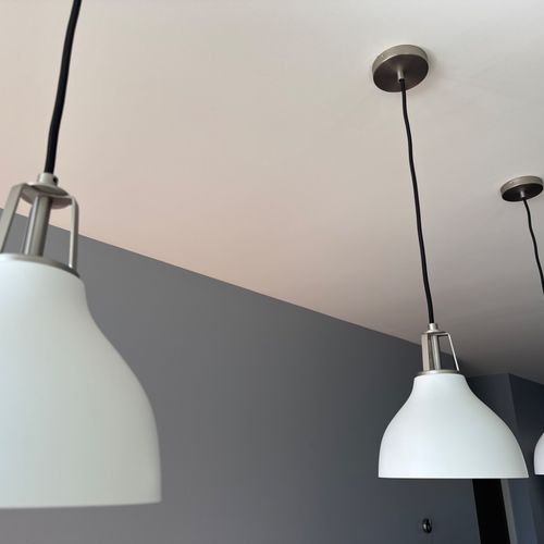 Rustemi Electric LLC removed my old pendant lights