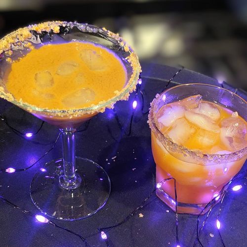 Pumpkin pie martini, and a pumpkin spice margarita