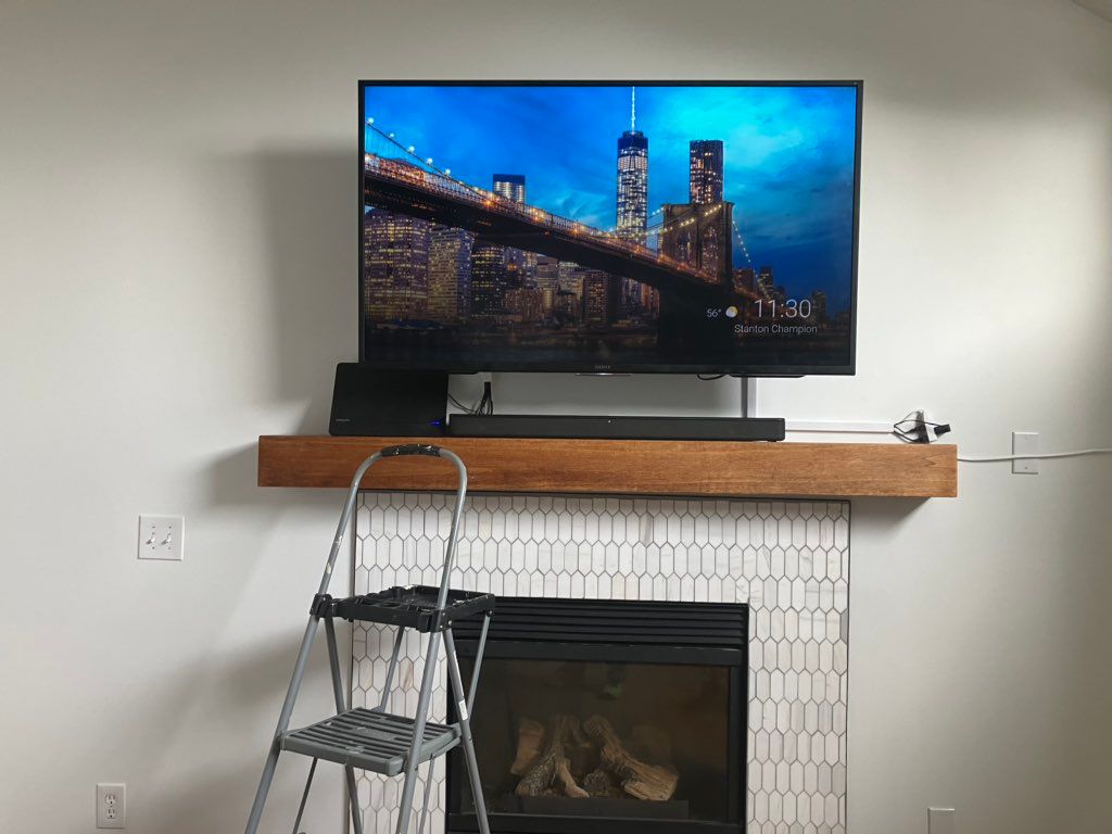 Tv mounting and wire hiding/running