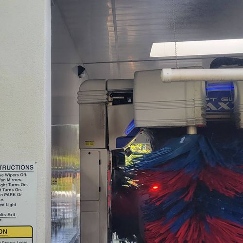 Security camera installation for car wash