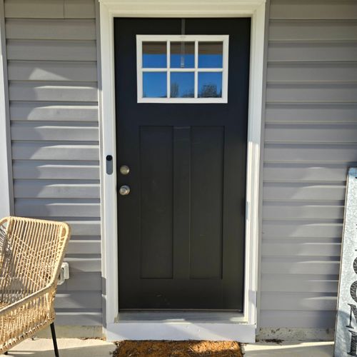 Storm Door Installation, Before.