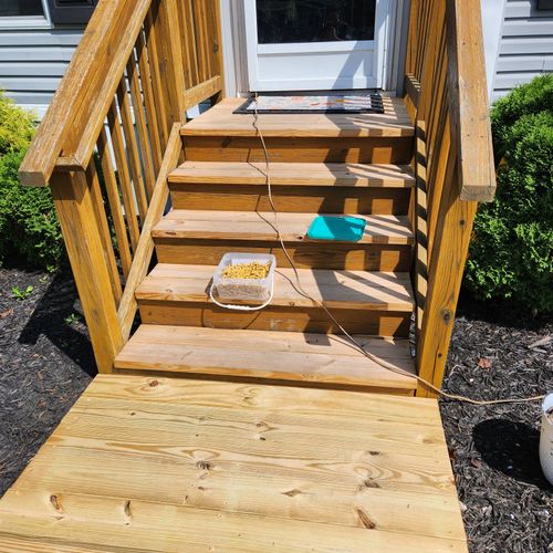 Porch Steps and Landing, After.