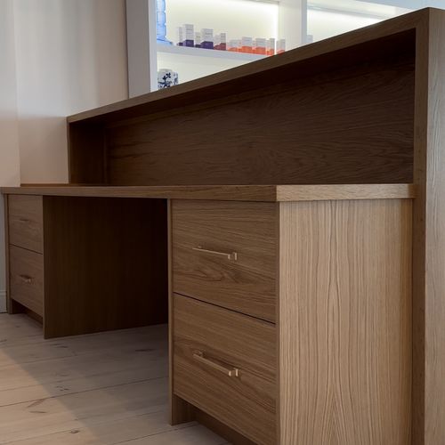 White Oak Reception Desk