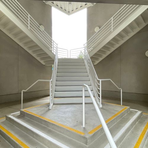 High-performance coating system applied to stairca