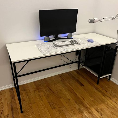 Desk, office chair and PC assembly, software setup