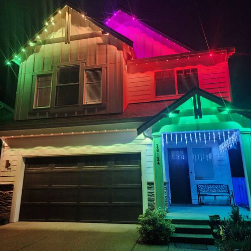 Had my lights set up for the festive season, and t