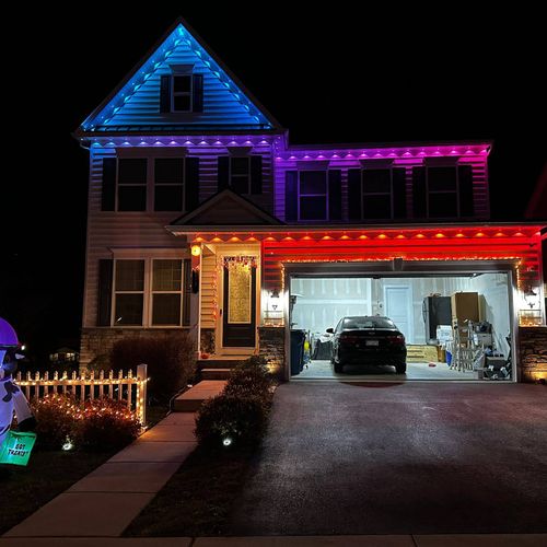 installation of holiday lights