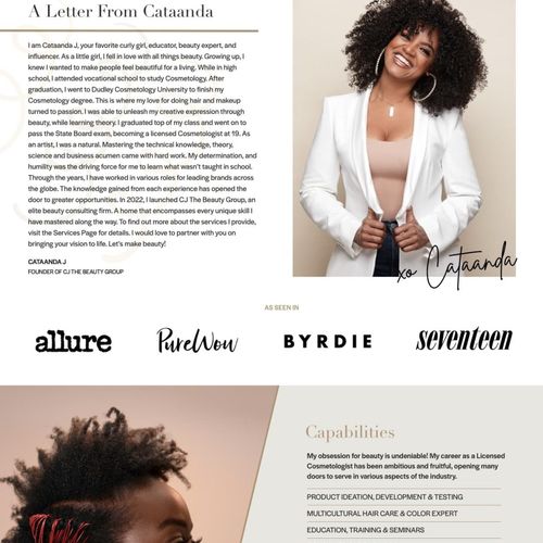 Hairstylist - Personal Website