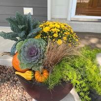 fall flower pot