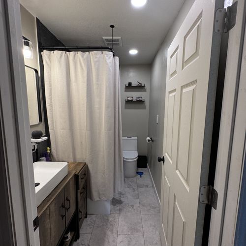 Finished bathroom.