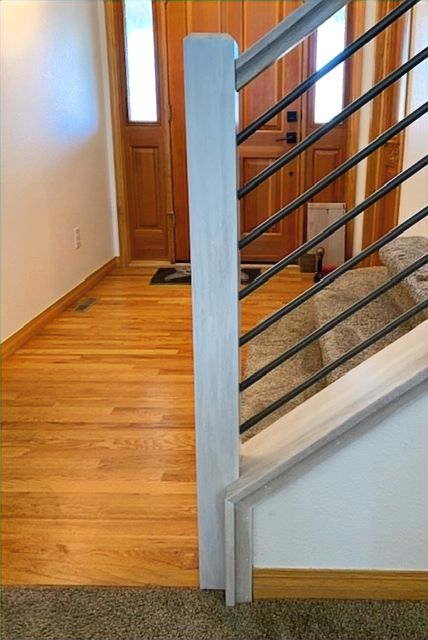 Custom Modern Oak Railing 