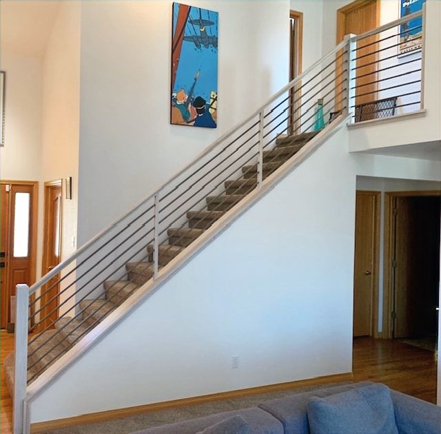 Custom Modern Oak Railing 