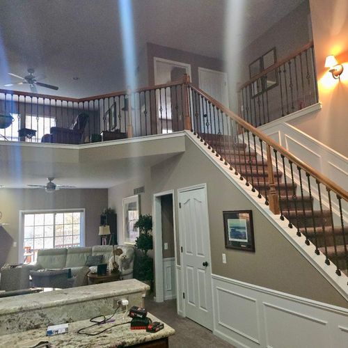 After.. wood to iron balusters remodel, Milford