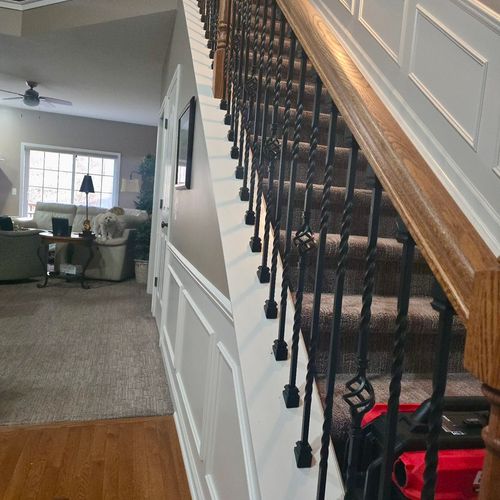 After.. wood to iron balusters remodel, Milford