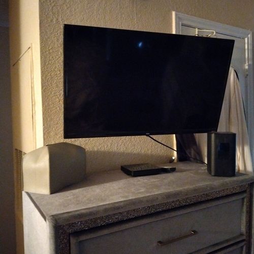 I had a small tv mounted that had limited wall spa