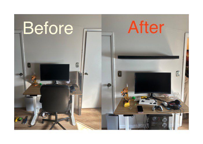 Install a bookshelf  