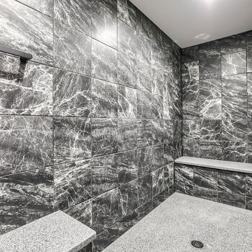 Shower Remodel featuring EnStone Surfaces