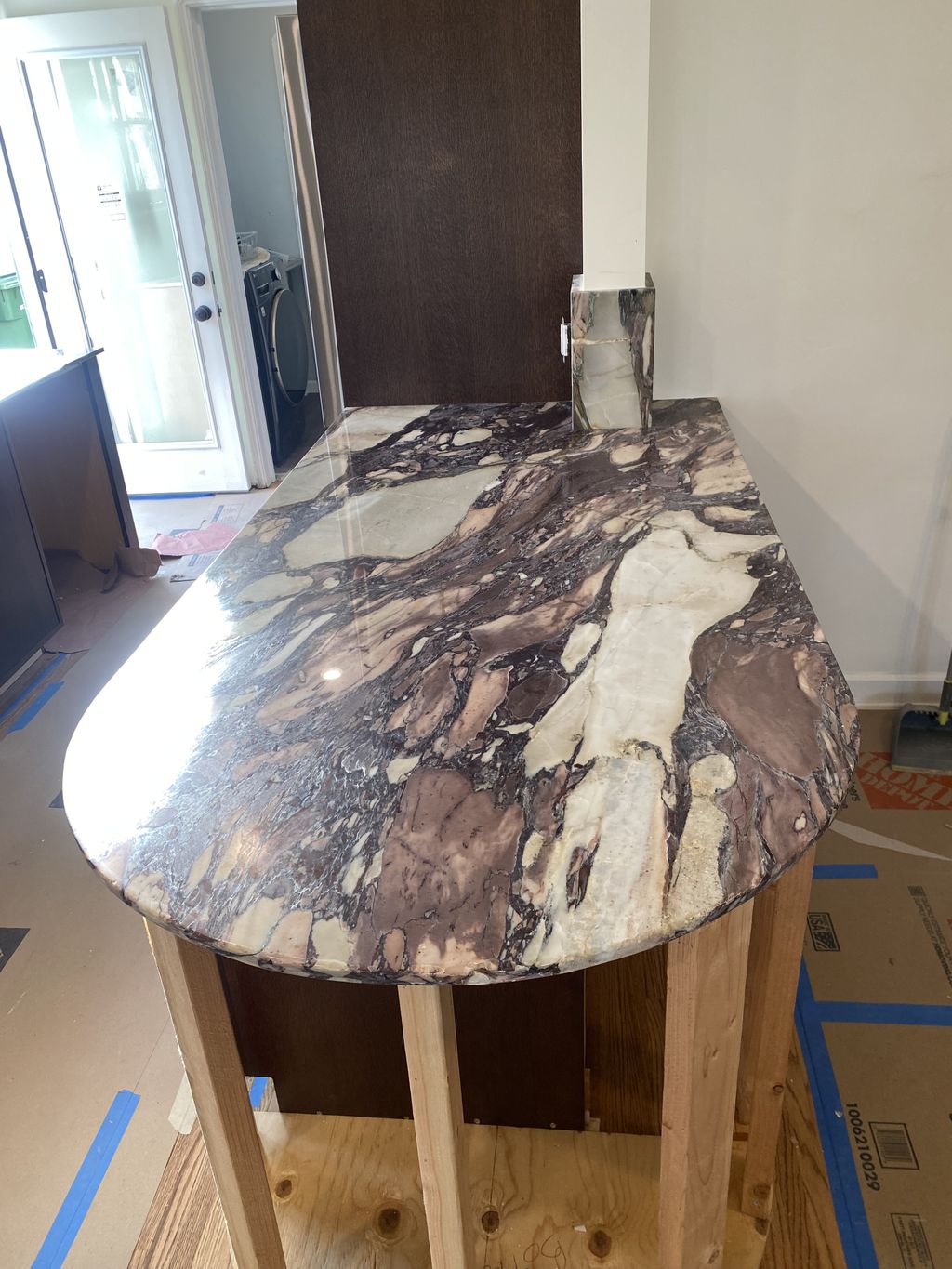 Curved island