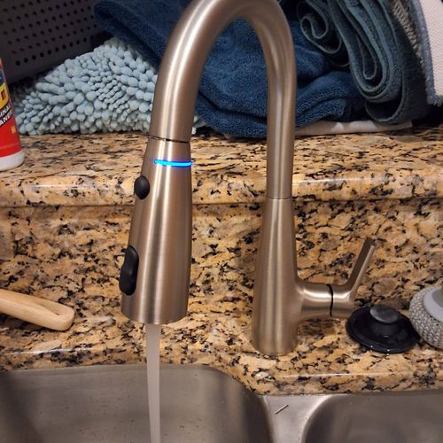 Kitchen faucet, After.