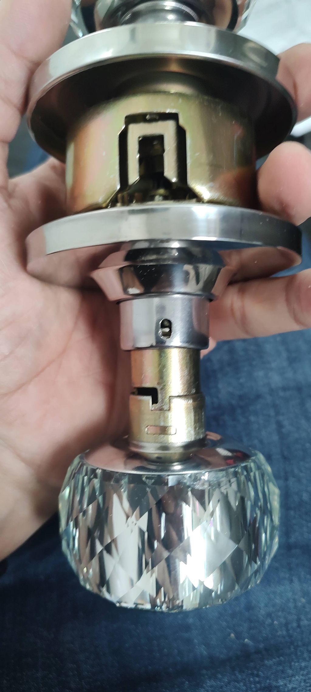 Door knob installation 
