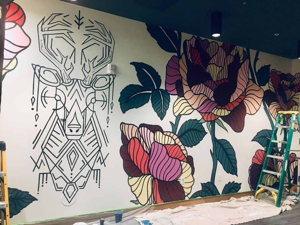 Custom Mural for Hewing Hotel Mpls