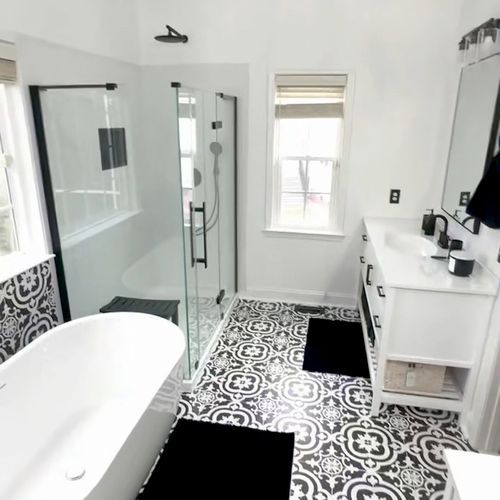 Black and White Bathroom Remodel