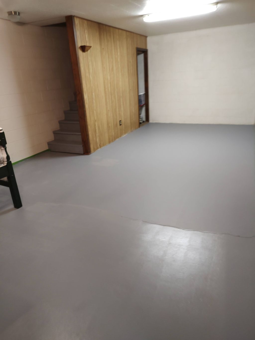 painted basement concrete floors with epoxy paint