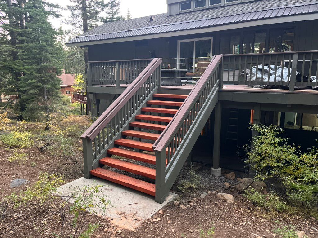Deck stairs build.