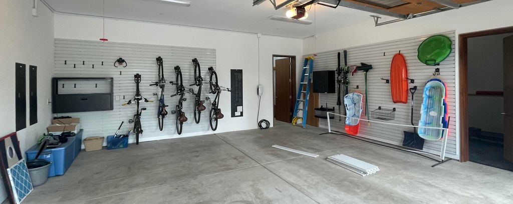 Garage organization. Gear wall install.
