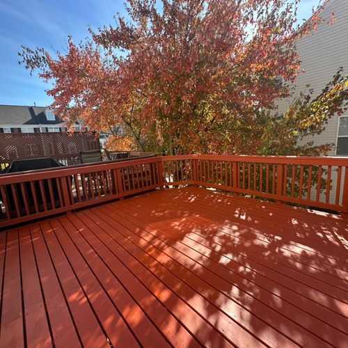 Tim did a great job staining my deck. He was very 