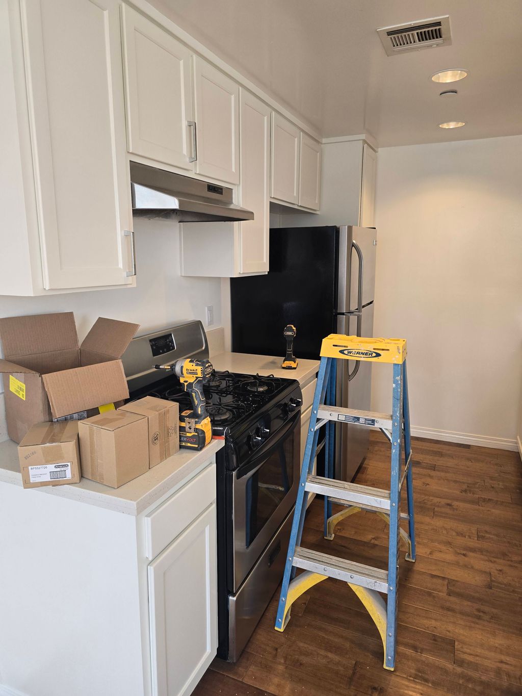 Painted cabinets and new handles