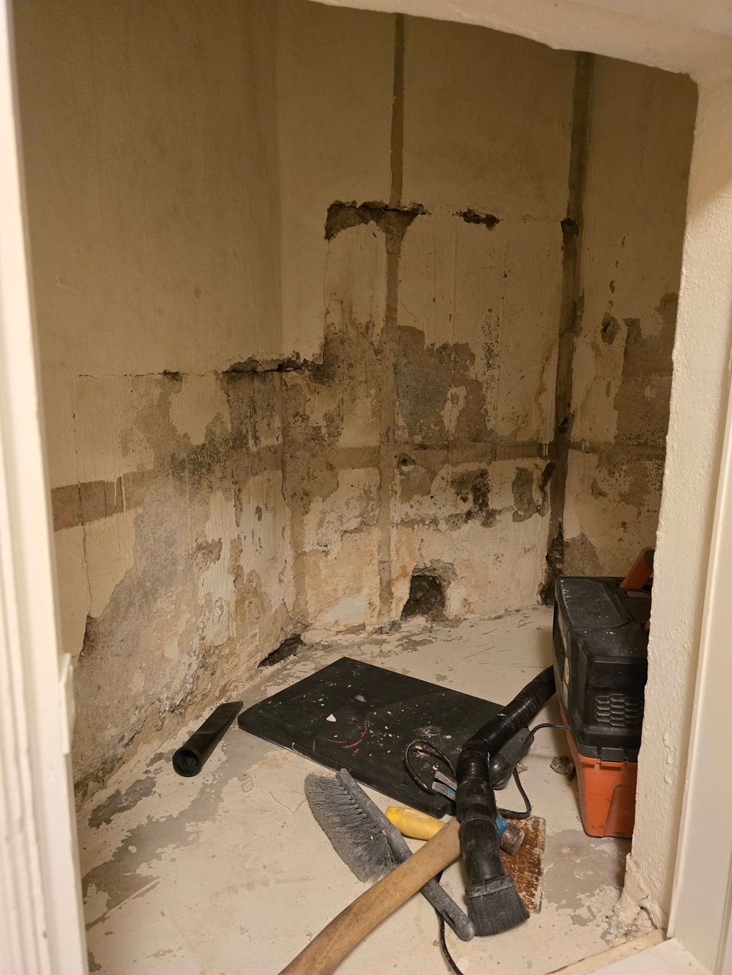 Stucco was peeling needed repair. 