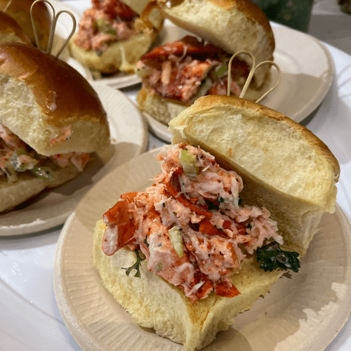 Fresh lobster roll sliders