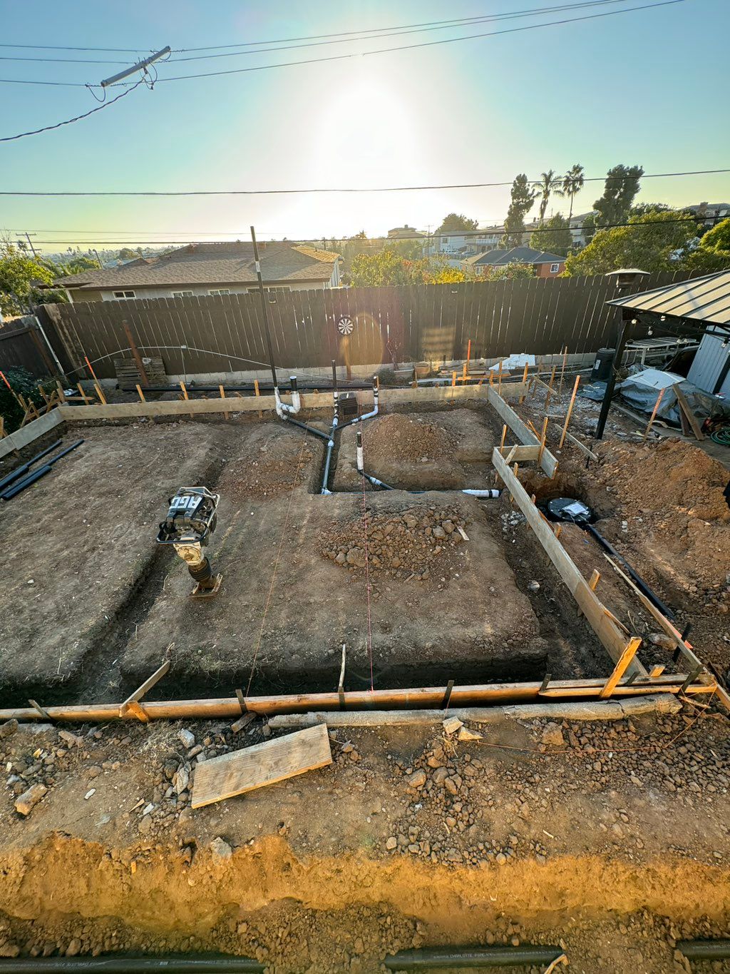 Sewer underground rough in