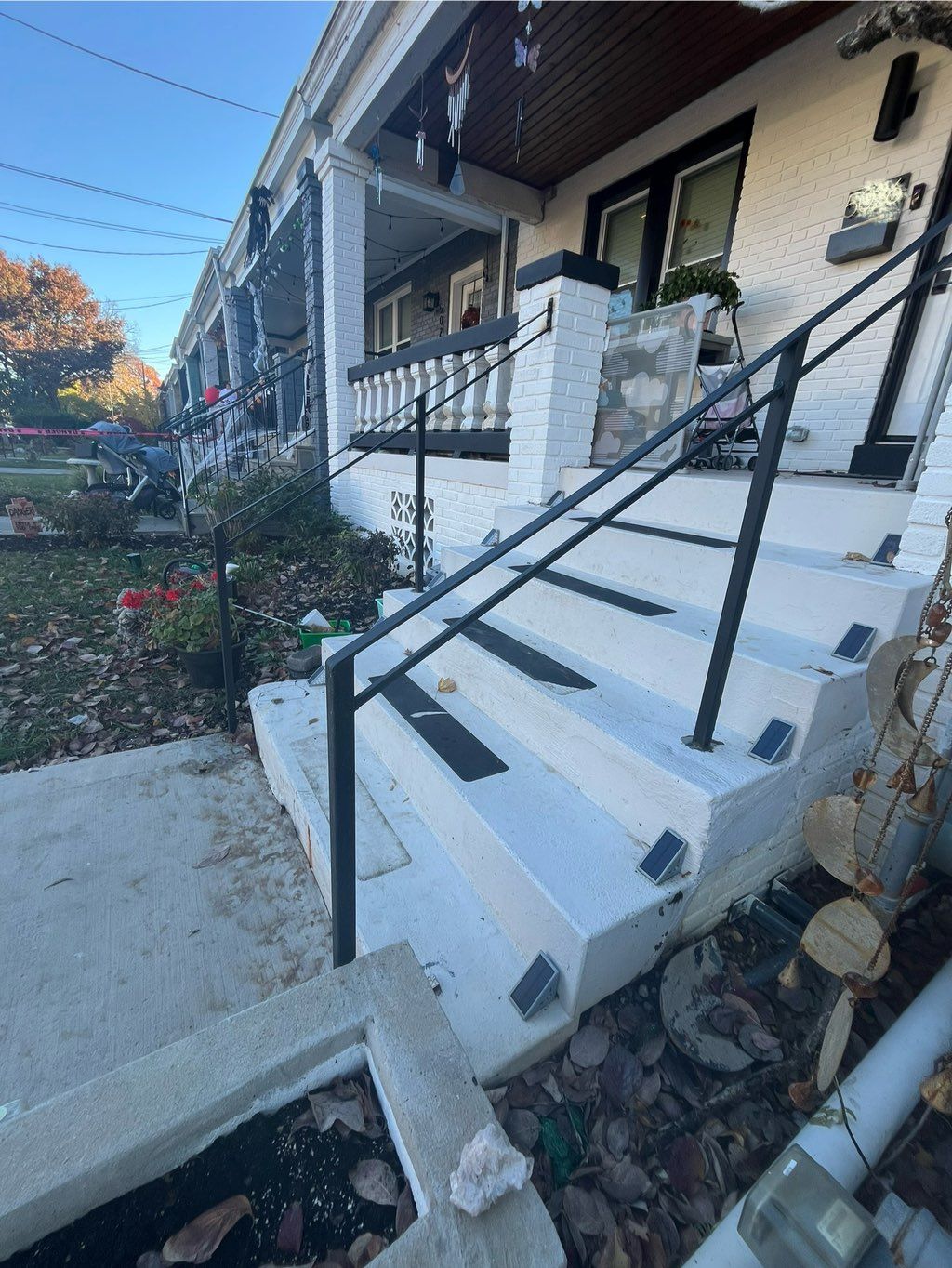 After picture, modern floating handrail
