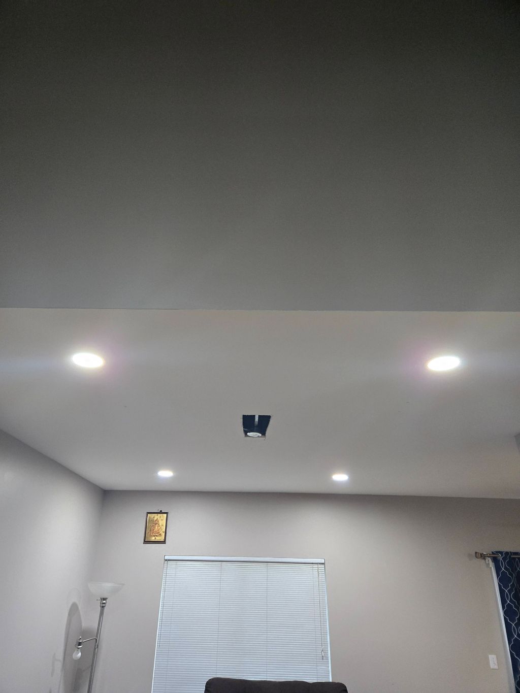 4 can lights and fan box for new light fixture