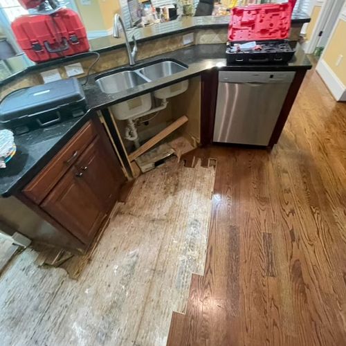 Removal of damaged hardwood 