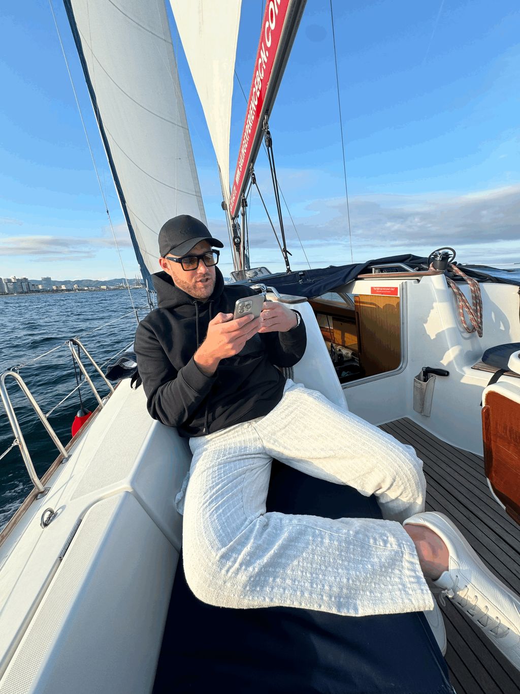 Sailing dinner in Barcelona