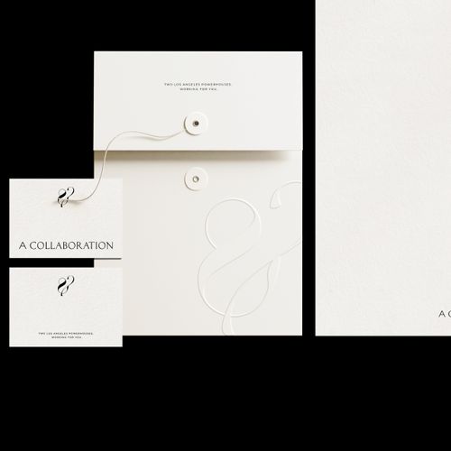 Stationary, minimalist typography and branding for