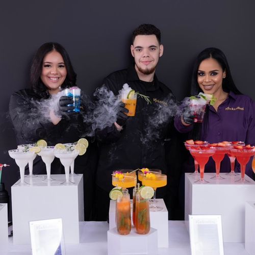 Cocktail Table with dry ice smoke effect