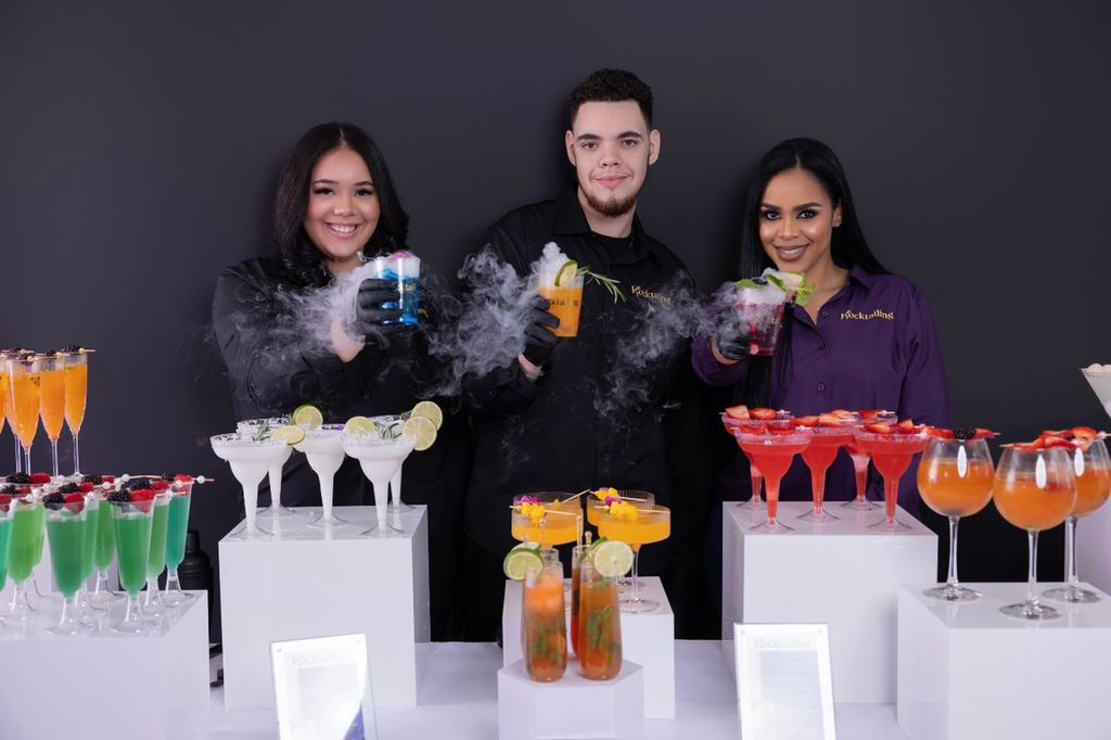 Cocktail Table with dry ice smoke effect