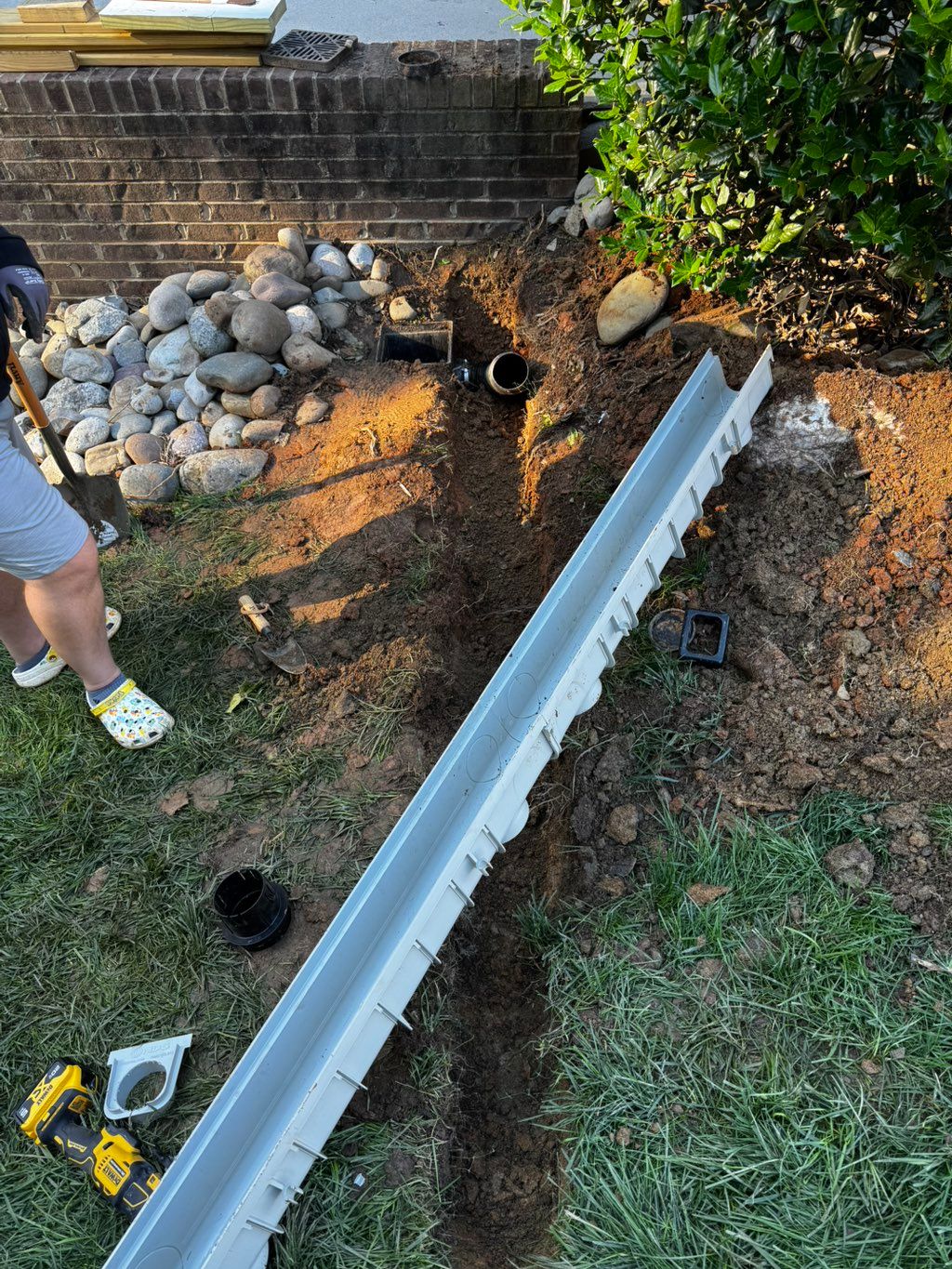 water drainage installation