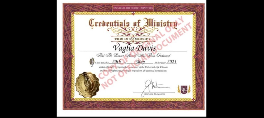Spiritual advisor/Ordained Minister 