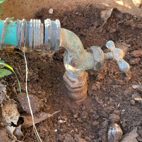 I had an old faucet in the middle of the yard that