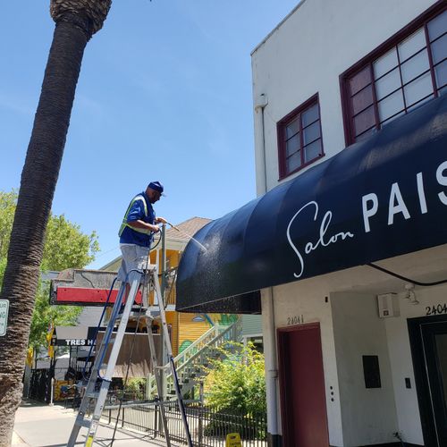 Store Front Awning Cleaning