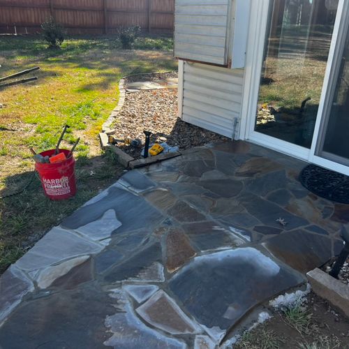 Flagstone patio match