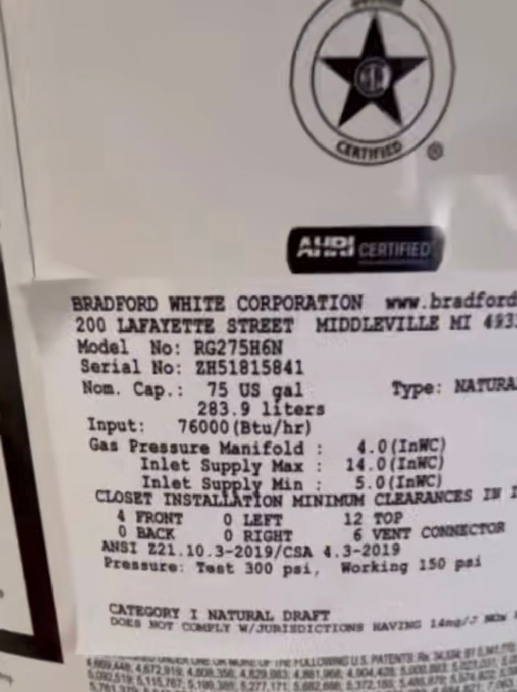 Water Heater Replacement