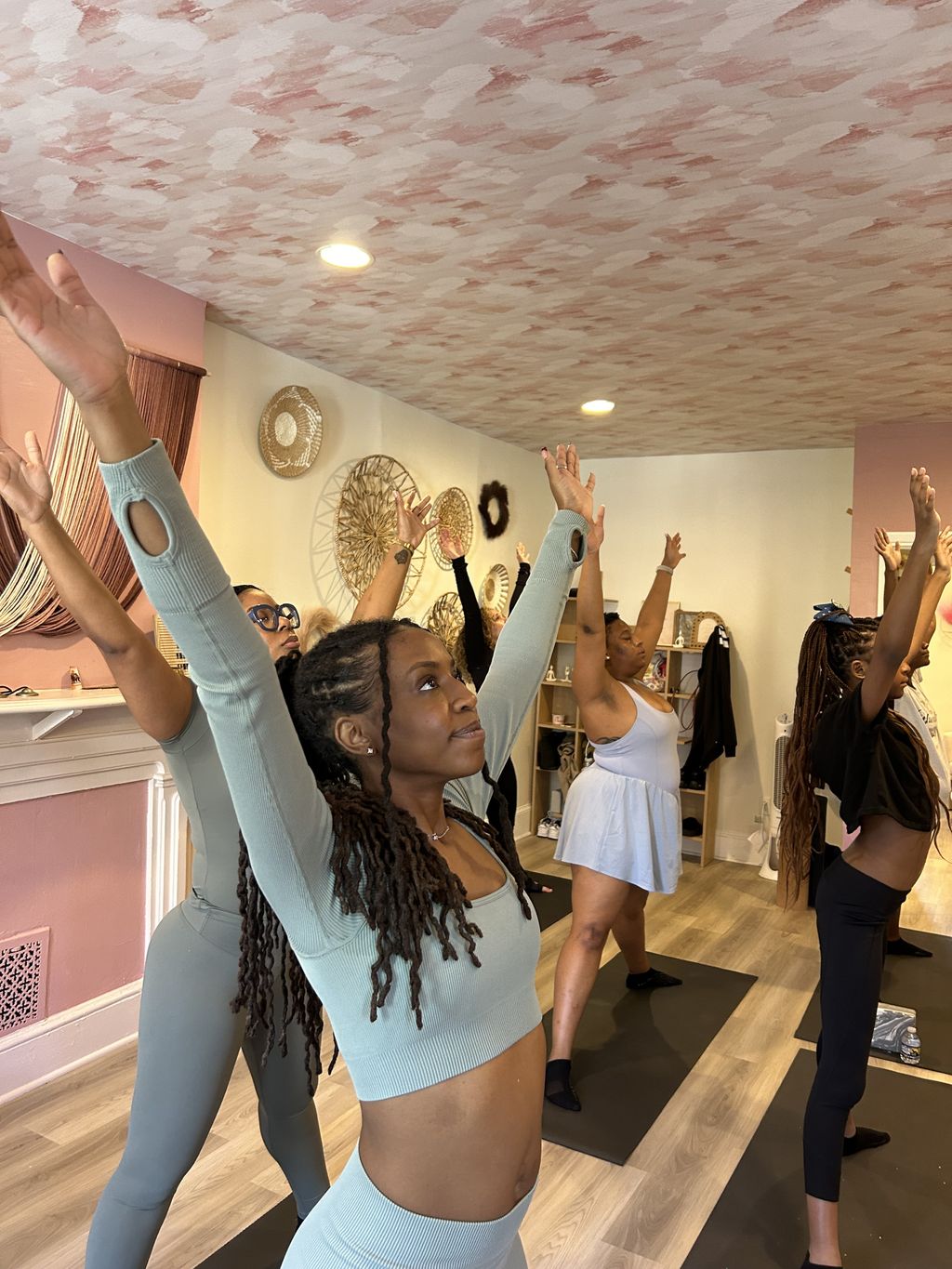 Birthday yoga session at the studio 